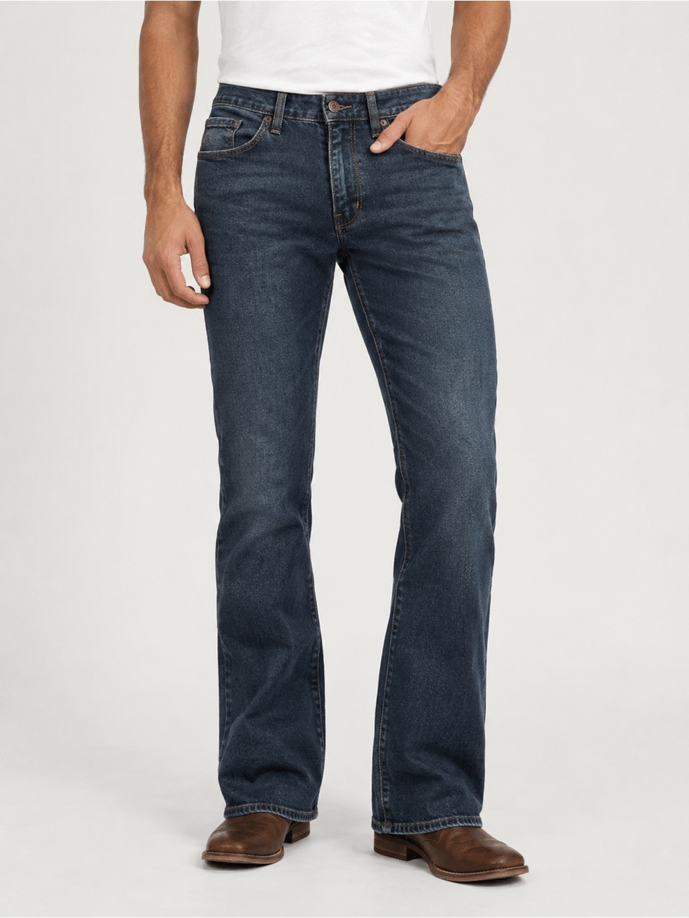 GUESS - Men's Dark Blue/Indigo Bootcut Jeans